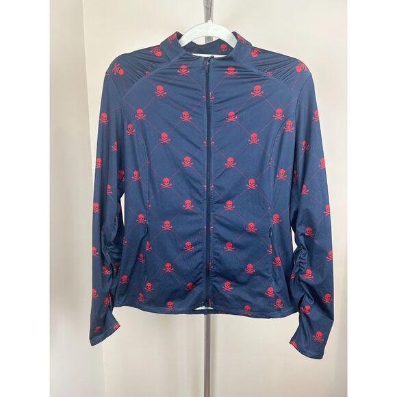 G/Fore Golf Ladies Skull Killer Jacket Size Large Twilight Red Full Zip M - Picture 1 of 6
